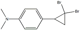 1-(4-Dimethylaminophenyl)-2,2-dibromocyclopropane 结构式