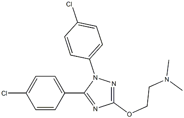 1,5-Bis(4-chlorophenyl)-3-(2-dimethylaminoethoxy)-1H-1,2,4-triazole 结构式