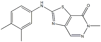 2-(3,4-Dimethylphenylamino)-6-methylthiazolo[4,5-d]pyridazin-7(6H)-one 结构式