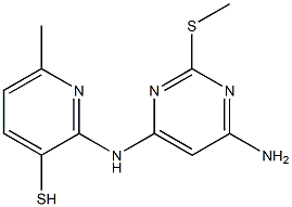 2-[[4-Amino-2-(methylthio)-6-pyrimidinyl]amino]-6-methyl-3-pyridinethiol 结构式