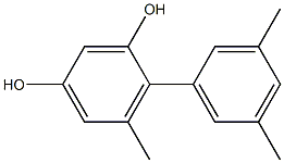 4-(3,5-Dimethylphenyl)-5-methylbenzene-1,3-diol 结构式