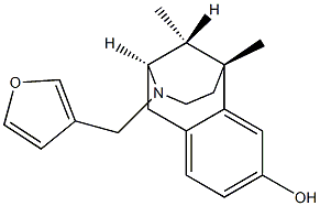 (2S,6R,11R)-3-(3-Furylmethyl)-1,2,3,4,5,6-hexahydro-6,11-dimethyl-2,6-methano-3-benzazocin-8-ol 结构式