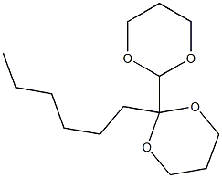 2-Hexyl-2-(1,3-dioxan-2-yl)-1,3-dioxane 结构式