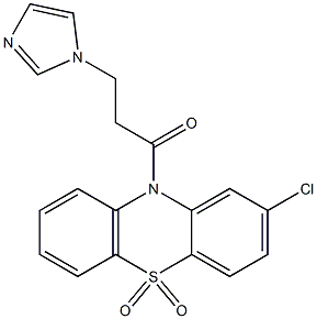 2-Chloro-10-[3-(1H-imidazol-1-yl)-1-oxopropyl]-10H-phenothiazine 5,5-dioxide 结构式