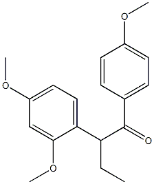 1-(4-Methoxyphenyl)-2-(2,4-dimethoxyphenyl)-1-butanone 结构式