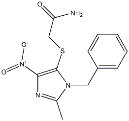 2-[(1-Benzyl-2-methyl-4-nitro-1H-imidazol-5-yl)thio]acetamide 结构式