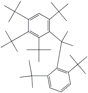 2-(2,3,4,6-Tetra-tert-butylphenyl)-2-(2,6-di-tert-butylphenyl)propane 结构式