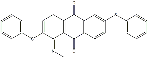 1,4-Dihydro-2,6-bis(phenylthio)-1-(methylimino)anthraquinone 结构式