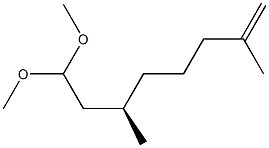 [R,(+)]-3,7-Dimethyl-7-octenal dimethyl acetal 结构式