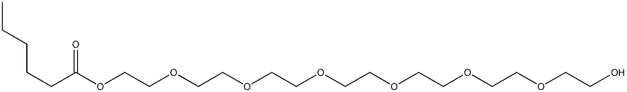 Hexanoic acid 2-[2-[2-[2-[2-[2-(2-hydroxyethoxy)ethoxy]ethoxy]ethoxy]ethoxy]ethoxy]ethyl ester 结构式
