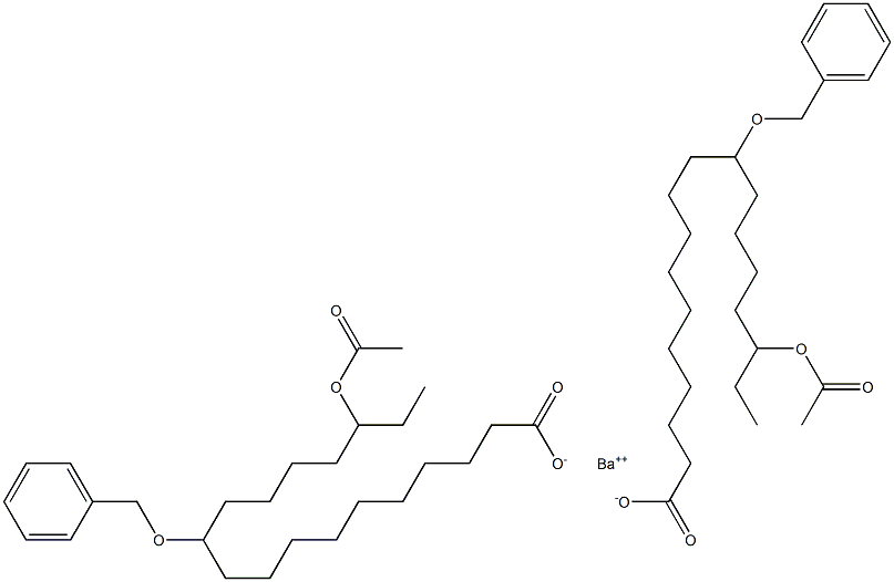 Bis(11-benzyloxy-16-acetyloxystearic acid)barium salt 结构式