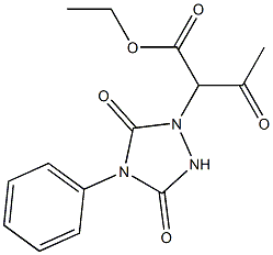 2-[(4-Phenyltetrahydro-3,5-dioxo-1H-1,2,4-triazol)-1-yl]-3-oxobutyric acid ethyl ester 结构式