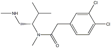 3,4-Dichloro-N-methyl-N-[(S)-2-methyl-1-methylaminomethylpropyl]benzeneacetamide 结构式