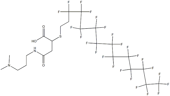 3-[[3-(Dimethylamino)propyl]carbamoyl]-2-[(3,3,4,4,5,5,6,6,7,7,8,8,9,9,10,10,11,11,12,12,13,13,14,14,14-pentacosafluorotetradecyl)thio]propionic acid 结构式