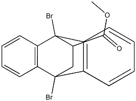 9,10-Dihydro-9,10-dibromo-9,10-ethanoanthracene-11-carboxylic acid methyl ester 结构式