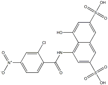 1-(2-Chloro-4-nitrobenzoylamino)-8-hydroxy-3,6-naphthalenedisulfonic acid 结构式