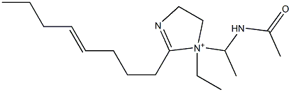 1-[1-(Acetylamino)ethyl]-1-ethyl-2-(4-octenyl)-2-imidazoline-1-ium 结构式