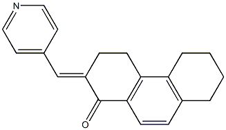 2-(4-Pyridinyl)methylene-3,4,5,6,7,8-hexahydrophenanthren-1(2H)-one 结构式