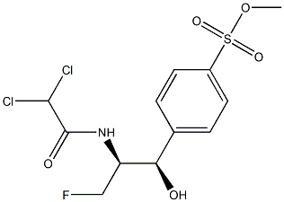 4-[(1R,2S)-2-[(Dichloroacetyl)amino]-3-fluoro-1-hydroxypropyl]benzenesulfonic acid methyl ester 结构式