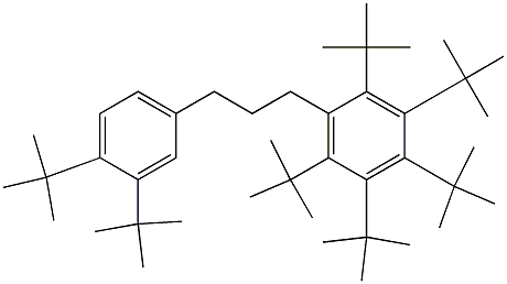 1-(Penta-tert-butylphenyl)-3-(3,4-di-tert-butylphenyl)propane 结构式