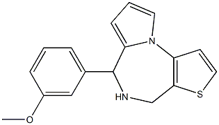 6-(3-Methoxyphenyl)-5,6-dihydro-4H-pyrrolo[1,2-a]thieno[2,3-f][1,4]diazepine 结构式