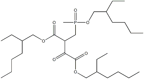 [4-(2-Ethylhexyloxy)-2-(2-ethylhexyloxycarbonyl)-3,4-dioxobutyl](methyl)phosphinic acid 2-ethylhexyl ester 结构式