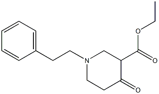 4-Oxo-1-(2-phenylethyl)-3-piperidinecarboxylic acid ethyl ester 结构式