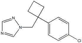 1-[[1-(4-Chlorophenyl)cyclobutyl]methyl]-1H-1,2,4-triazole 结构式