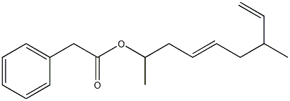 Phenylacetic acid 1,6-dimethyl-3,7-octadienyl ester 结构式