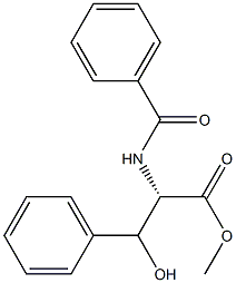 N-Benzoyl-3-phenyl-L-serine methyl ester 结构式