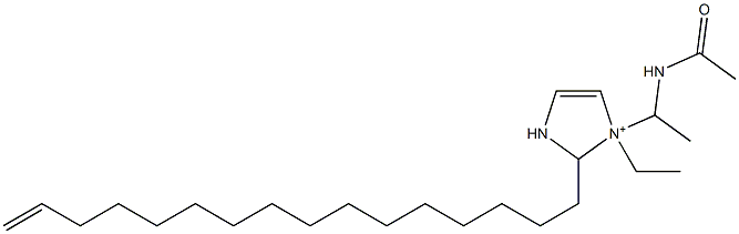 1-[1-(Acetylamino)ethyl]-1-ethyl-2-(15-hexadecenyl)-4-imidazoline-1-ium 结构式