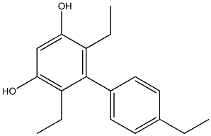 4,6-Diethyl-5-(4-ethylphenyl)benzene-1,3-diol 结构式