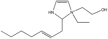 1-Ethyl-2-(2-heptenyl)-1-(2-hydroxyethyl)-4-imidazoline-1-ium 结构式