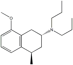 N,N-Dipropyl-[[(2R,4R)-4-methyl-8-methoxy-1,2,3,4-tetrahydronaphthalen]-2-yl]amine 结构式