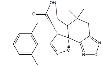 (4S,5S)-6',7'-Dihydro-6',6'-dimethyl-3-(2,4,6-trimethylphenyl)spiro[isoxazole-5(4H),4'(5'H)-[2,1,3]benzoxadiazole]-4-carboxylic acid ethyl ester 结构式