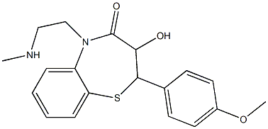 5-[2-(Methylamino)ethyl]-3-hydroxy-2,3-dihydro-2-(4-methoxyphenyl)-1,5-benzothiazepin-4(5H)-one 结构式