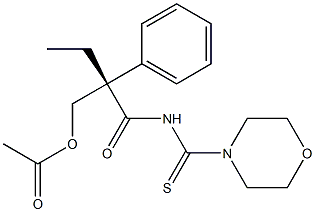 (-)-N-[(S)-2-[(Acetyloxy)methyl]-2-phenylbutyryl]-4-morpholinecarbothioamide 结构式