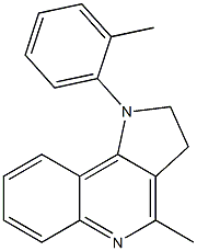 1-(2-Methylphenyl)-4-methyl-2,3-dihydro-1H-pyrrolo[3,2-c]quinoline 结构式