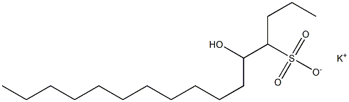 5-Hydroxyhexadecane-4-sulfonic acid potassium salt 结构式