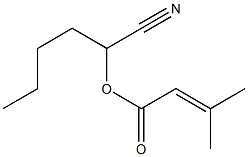 3-Methyl-2-butenoic acid 1-cyanopentyl ester 结构式