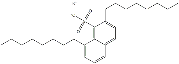 2,8-Dioctyl-1-naphthalenesulfonic acid potassium salt 结构式