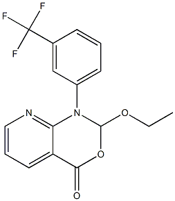 1-[3-(Trifluoromethyl)phenyl]-1,2-dihydro-2-ethoxy-4H-pyrido[2,3-d][1,3]oxazin-4-one 结构式