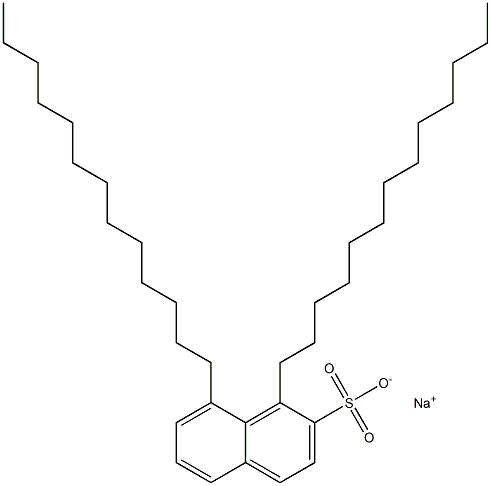 1,8-Ditridecyl-2-naphthalenesulfonic acid sodium salt 结构式