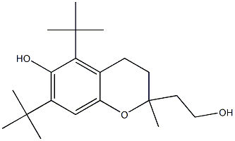 5,7-Di(tert-butyl)-3,4-dihydro-6-hydroxy-2-methyl-2H-1-benzopyran-2-ethanol 结构式