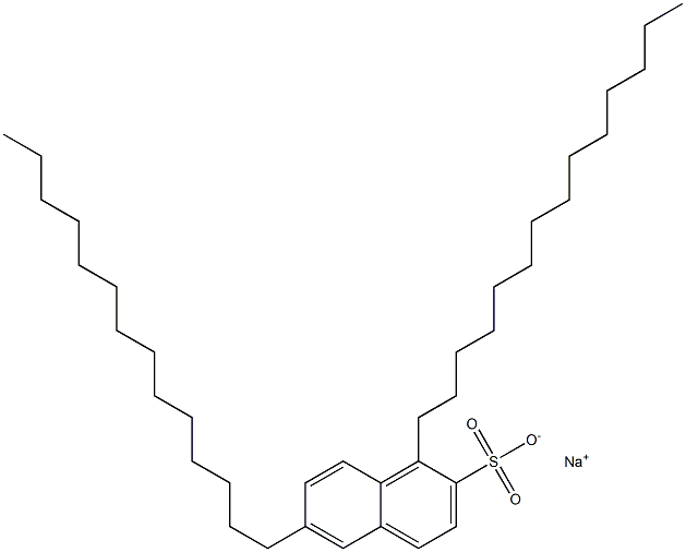 1,6-Ditetradecyl-2-naphthalenesulfonic acid sodium salt 结构式