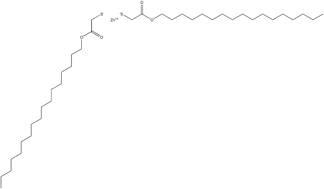 Zinc bis[(heptadecyloxycarbonyl)methanethiolate] 结构式