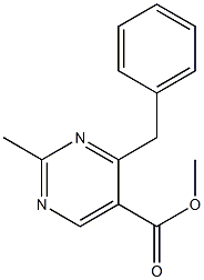 2-Methyl-4-benzylpyrimidine-5-carboxylic acid methyl ester 结构式