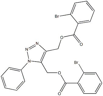 1-Phenyl-1H-1,2,3-triazole-4,5-bis(methanol)bis(2-bromobenzoate) 结构式