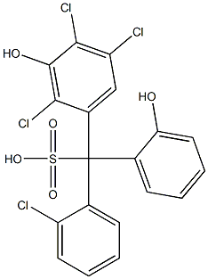 (2-Chlorophenyl)(2,4,5-trichloro-3-hydroxyphenyl)(2-hydroxyphenyl)methanesulfonic acid 结构式