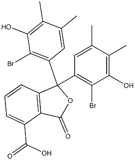1,1-Bis(6-bromo-5-hydroxy-3,4-dimethylphenyl)-1,3-dihydro-3-oxoisobenzofuran-4-carboxylic acid 结构式